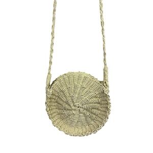 Urban Outfitters Round Paper Straw Crossbody Shoulder Bag Boho Purse